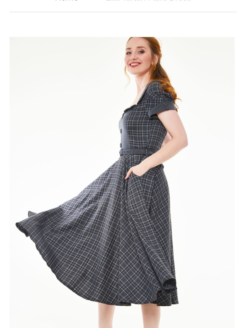 NWOT Voodoo Vixen Ella Tartan Flare Dress - Picture 4 of 12